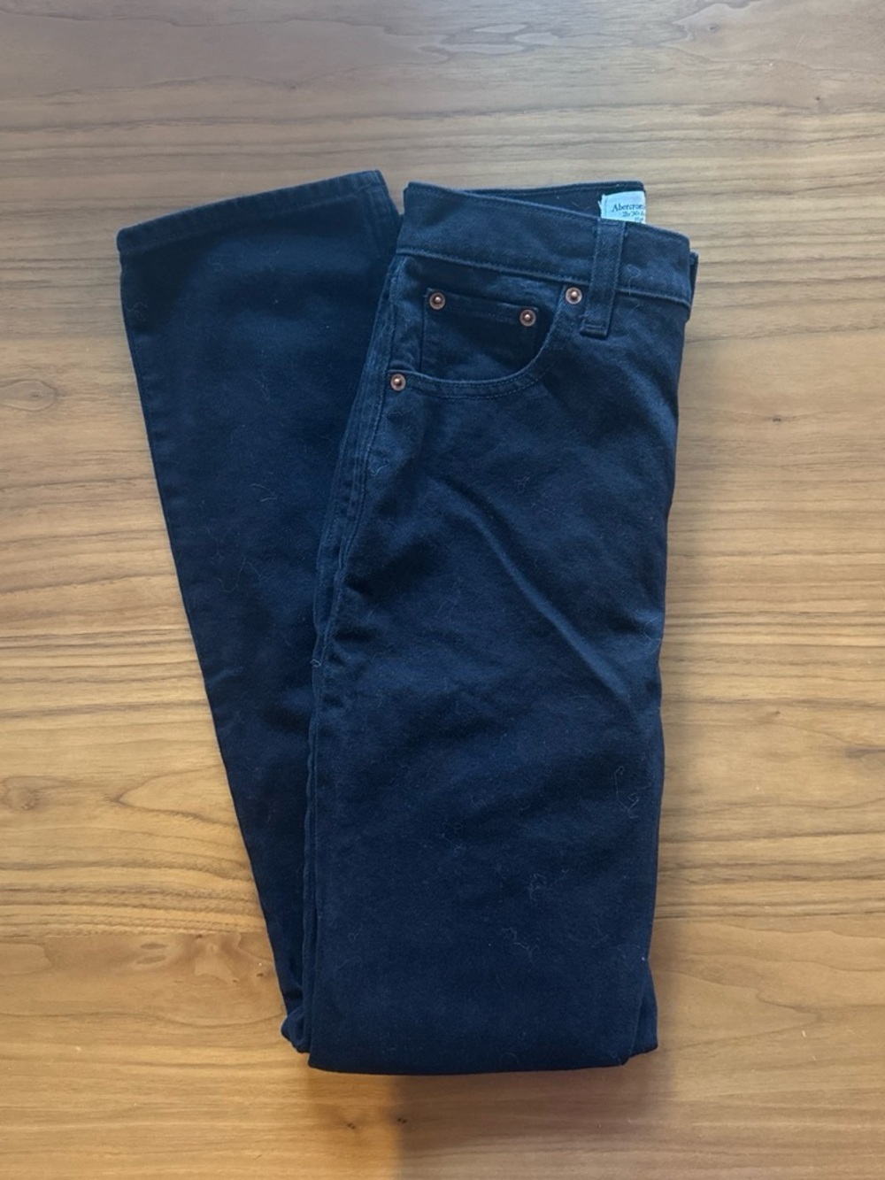 Abercrombie & Fitch Women’s Straight Leg Jeans — Dark Navy